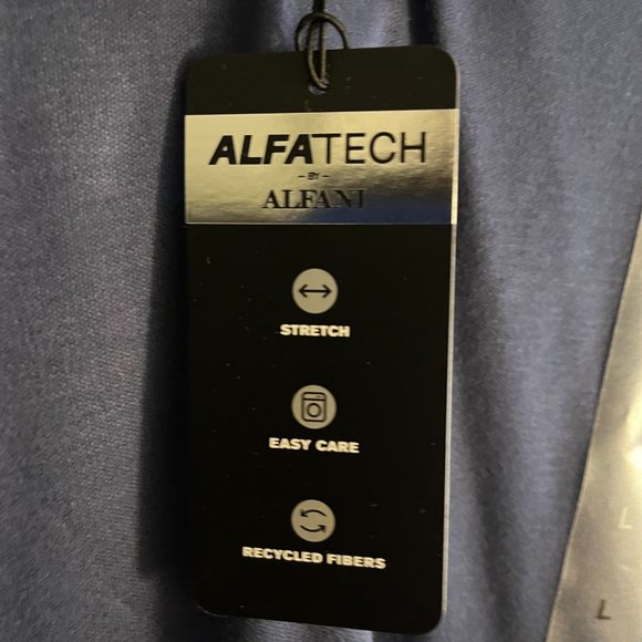 Alfani Large Navy Blue Pajama Long Sleeve Shirt - Picture 9 of 10